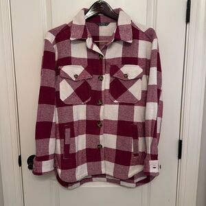 Members Mark‎ pink plaid shacket